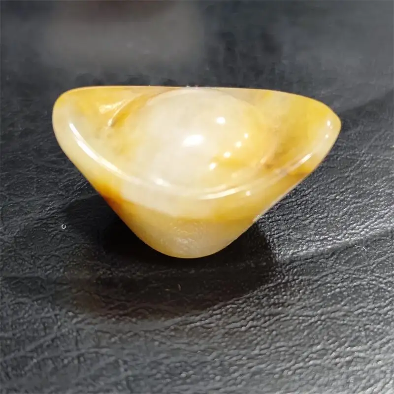 Natural Quartz Stone Ingot Carving Reiki Healing Fengshui Stone Holiday Room Decorate Crafts Gifts 2pcs