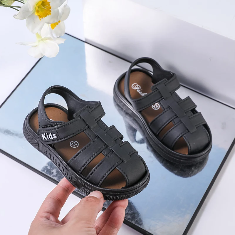 2026 Summer Children's Shoes Girls' Sandals New Simple Hollow School Shoes Multi functional Fashion Children's Beach Sandals