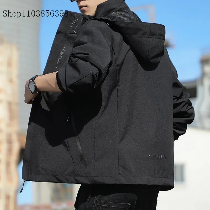 Men Outdoor Windproof Waterproof Spring Autumn Thin Coat Trendy Couple Single Layer Mountain Climbing Clothes Women