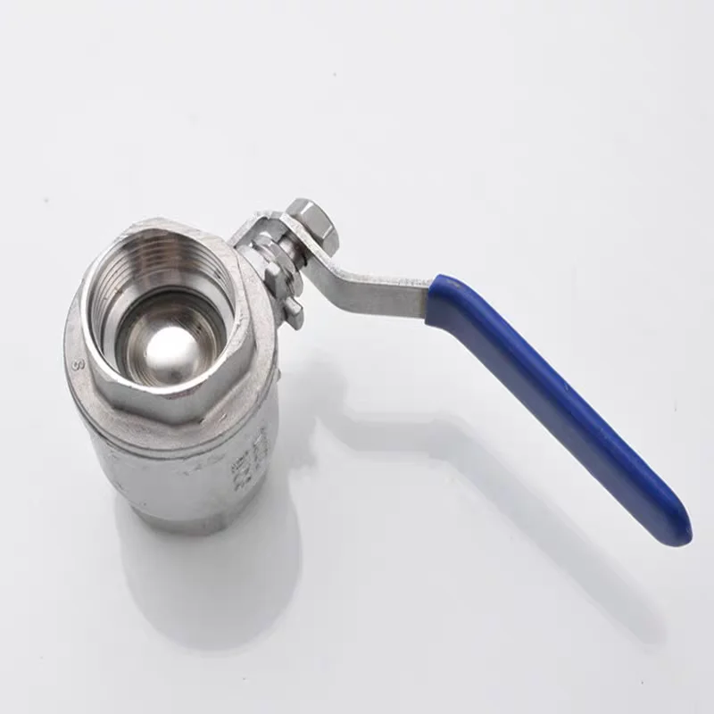 Stainless Steel Two Piece Female Thread Ball Valve High Pressure Full Port High Temperature Resistant Valve 1/2