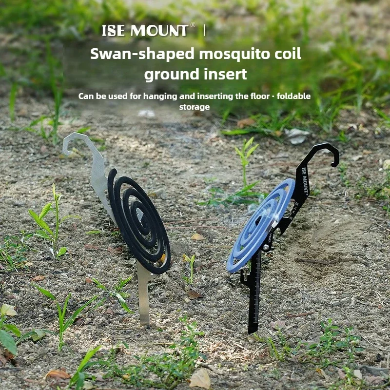 

Outdoor Camping Multifunctional Stainless Steel Hook Mosquito Coil Bracket Bottle Opener Measuring Ruler Foldable Insert
