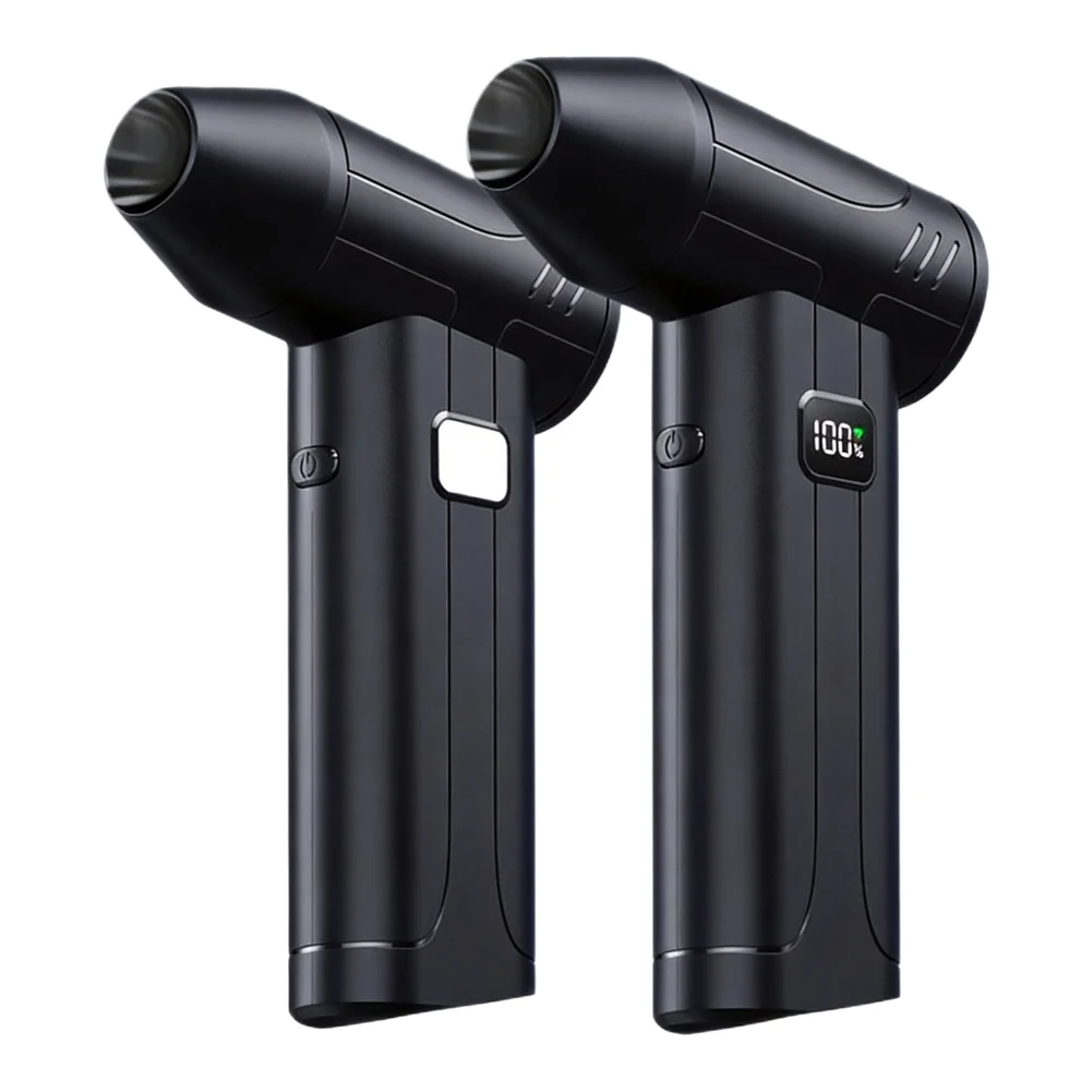 100000RPM Handheld Turbo Fan with 6-Speed Blower and LED Display Optimized for Outdoor Cooling and Dust Cleaning