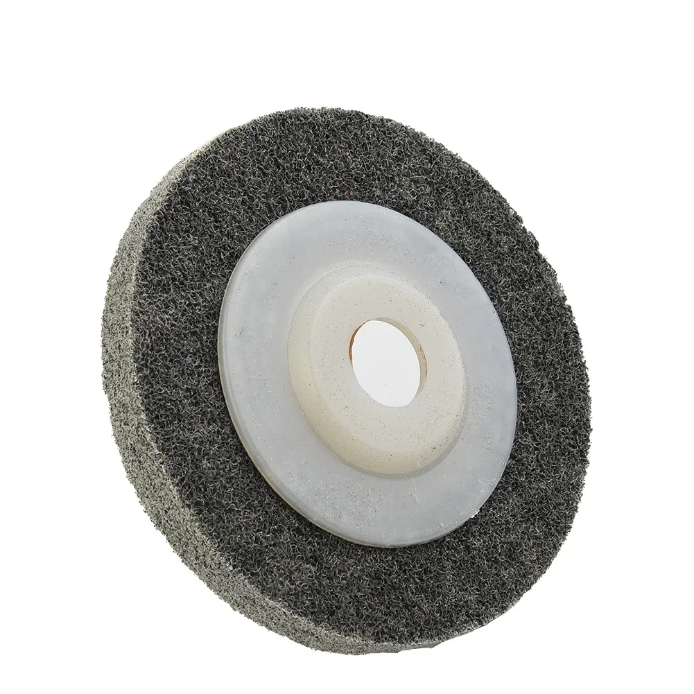 4 Inch Buffing Wheel Abrasive Dark Gray Flap Metal Tool Wood 1pcs Buffing Nylon Fiber Polishing Wheel Practical