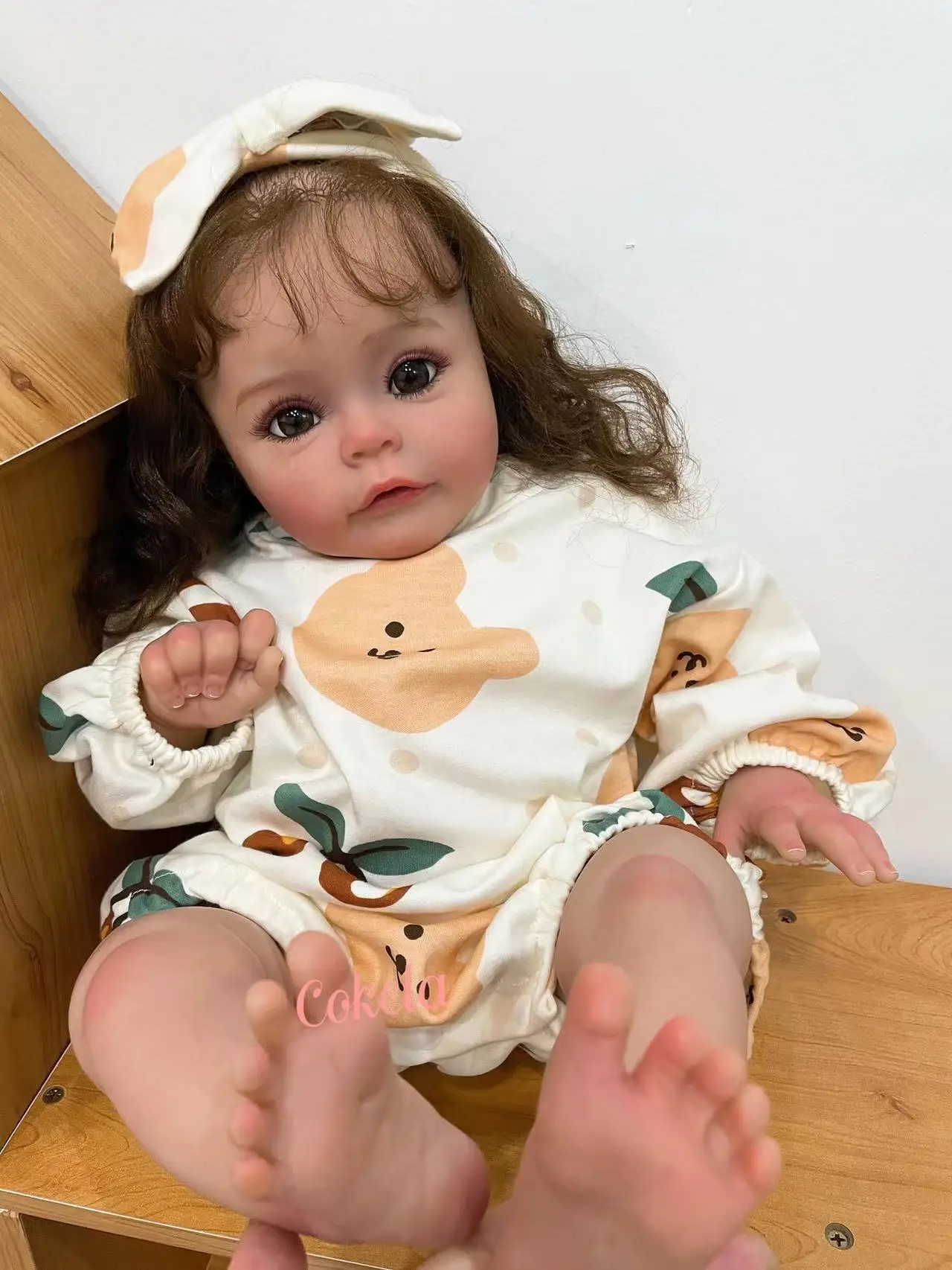 Cokela nowe 60cm/24 cale wykończone lalki Reborn realistyczne realistyczne urocze ciało noworodka najlepszy prezent na boże narodzenie dla dzieci