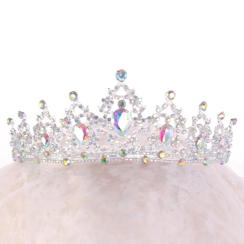 Fashion Wedding Hair Accessories Bridal Headdress Tiaras Baroque Rhinestone Crystal Crowns Party Prom Queen Jewelry Crown Gift view 3