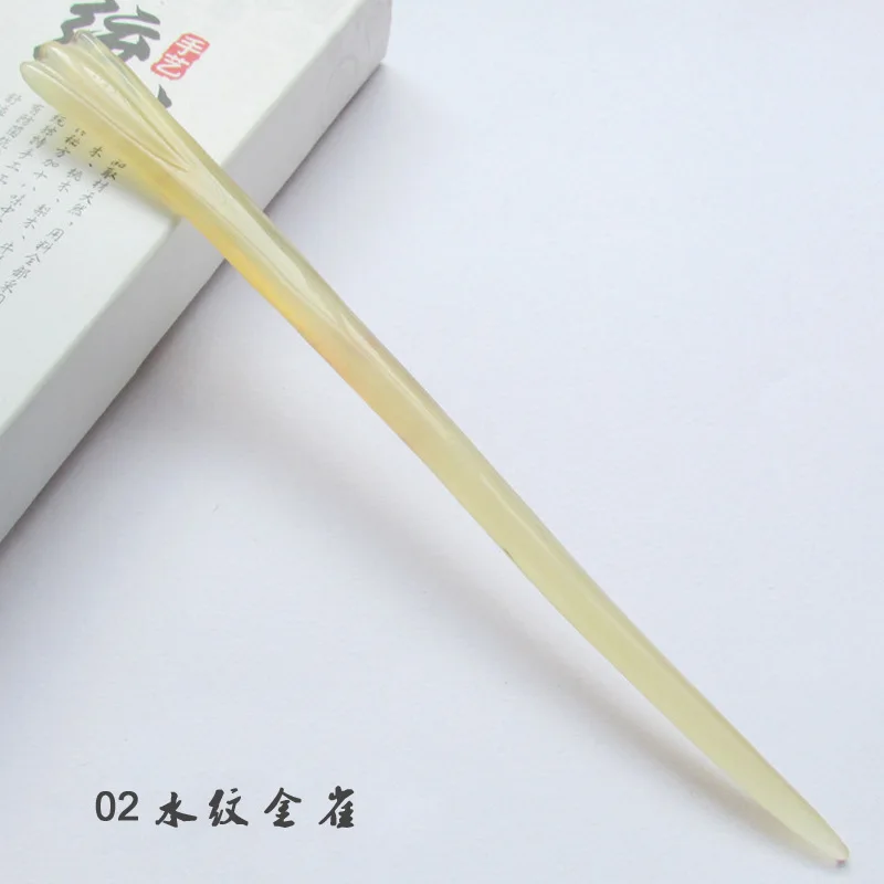 Chinese Natural Horn Hair Sticks Hair Barrettes Sheep\'s Horn Vintage Style Hairpin Accessories for Women Bun Maker Updo Tools