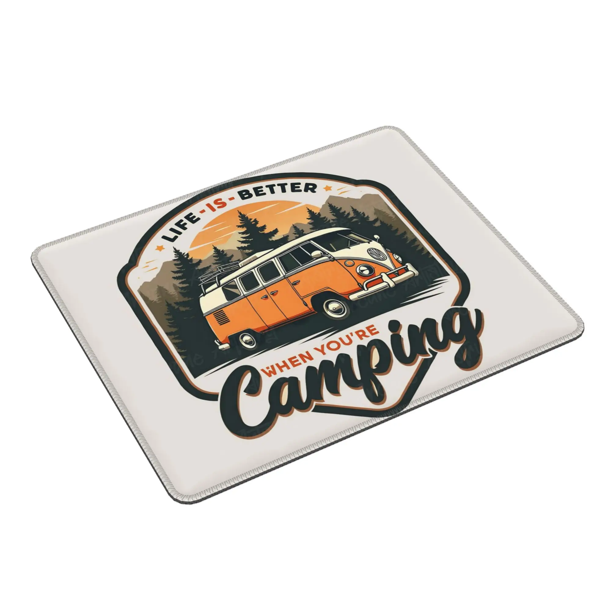 CamperVan Happy Camper Mouse Pad Computer Keyboard Mouse Mat Gamer PC Laptop Desk Mat Office Accessories Table Mats