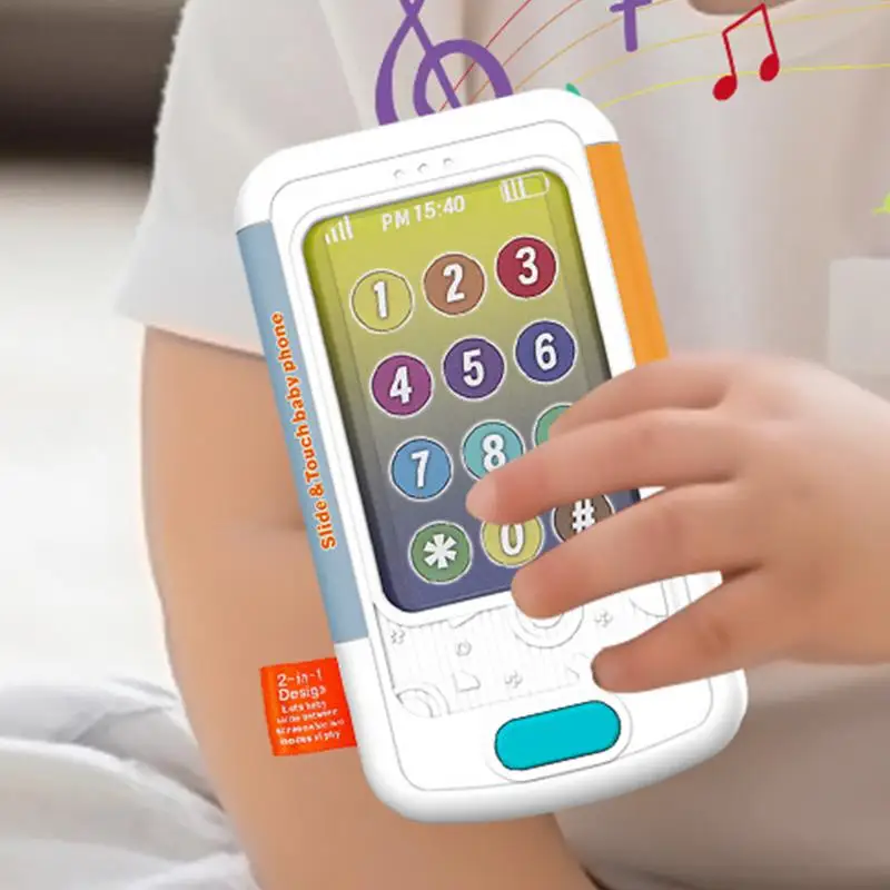 Mobile Phone Story Toy Music Telephone Model Touch Screen Bilingual Phone Story Model Simulated Phone Sound And Light