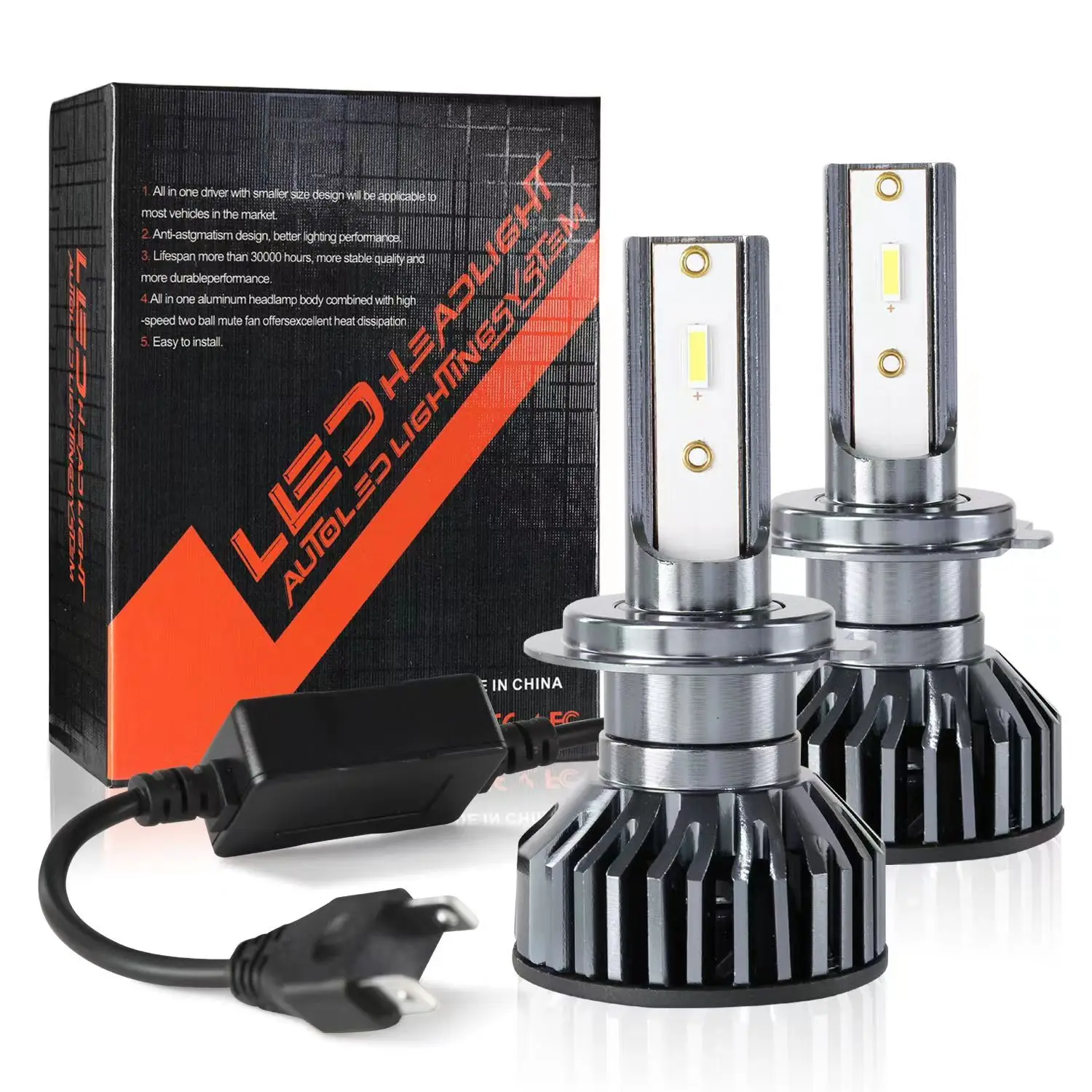 Heyword 22000lm 120W 1860 CSP Chip 6000k Car LED Headlight   h4 h7 h1 LED Headlights 9005 H7  h11Led Light