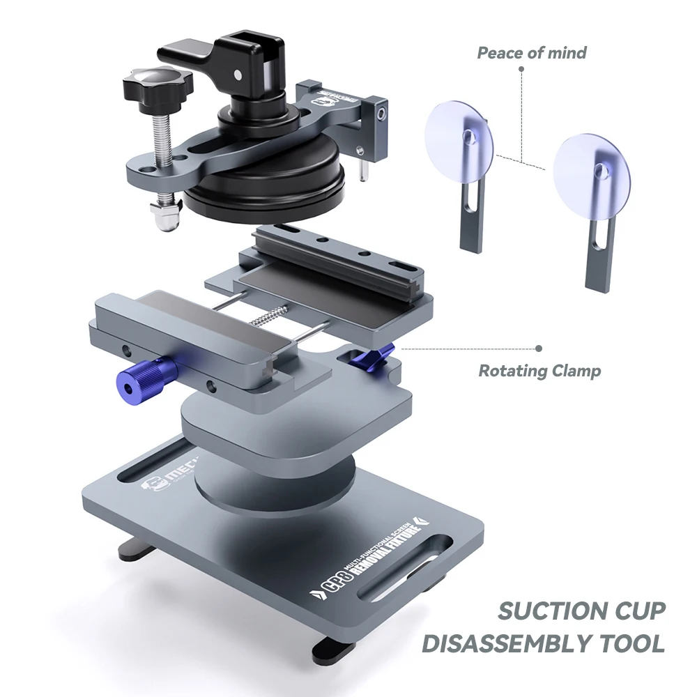Phone Repair Fixture 360° Rotating Anti-Static Clamp LCD Screen Back Cover Separator Tool for Smartphone Disassembly Maintenance