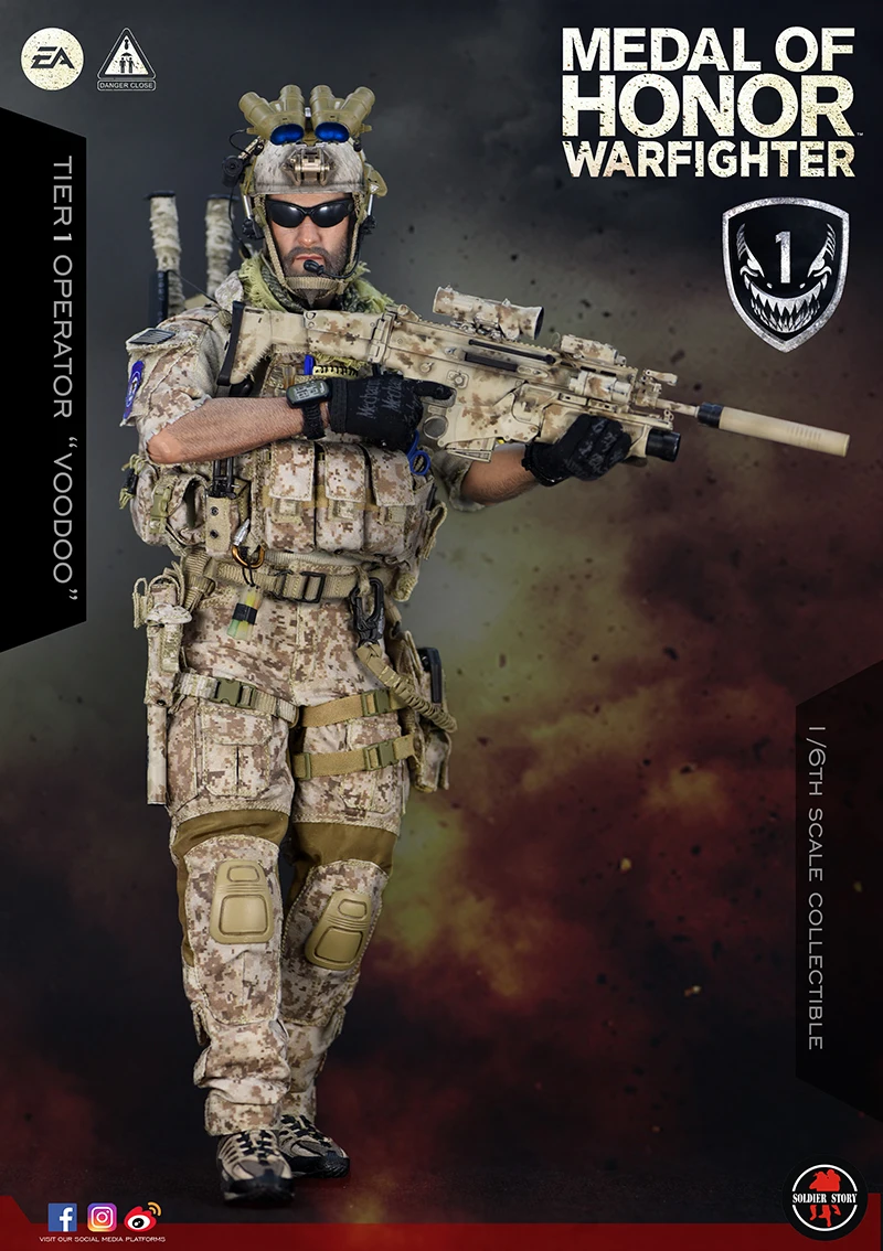 Soldierstory Ss106 1/6 Männer Soldat Medaille Der Ehre Navy Seals Militär Kampf Modell Mit Waffe 12'' Action Figur Modell Spielzeug