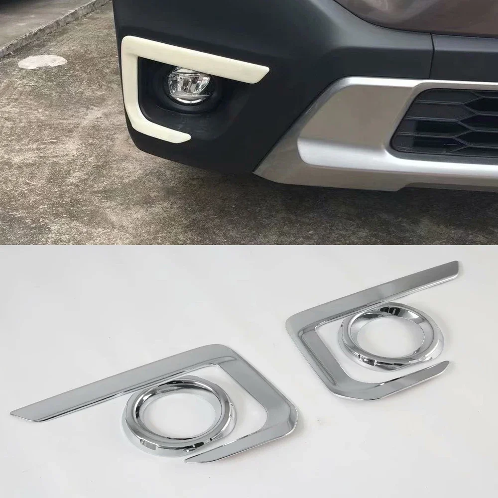 

For Subaru Outback 2021 2022 ABS Carbon Chrome Front Fog Light Lamp Decor Cover Trim Car Accessories