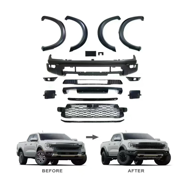 

Pickup Front Bumper Facelift Full Kit Upgrade Conversion Kit Accessories T9