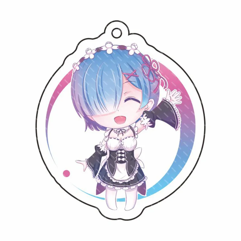 

Anime Re Starting Life In Another World Acrylic Keychain Cartoon Bag Car Pendant Jewelry Key Ring Women Gift Accessories Cute