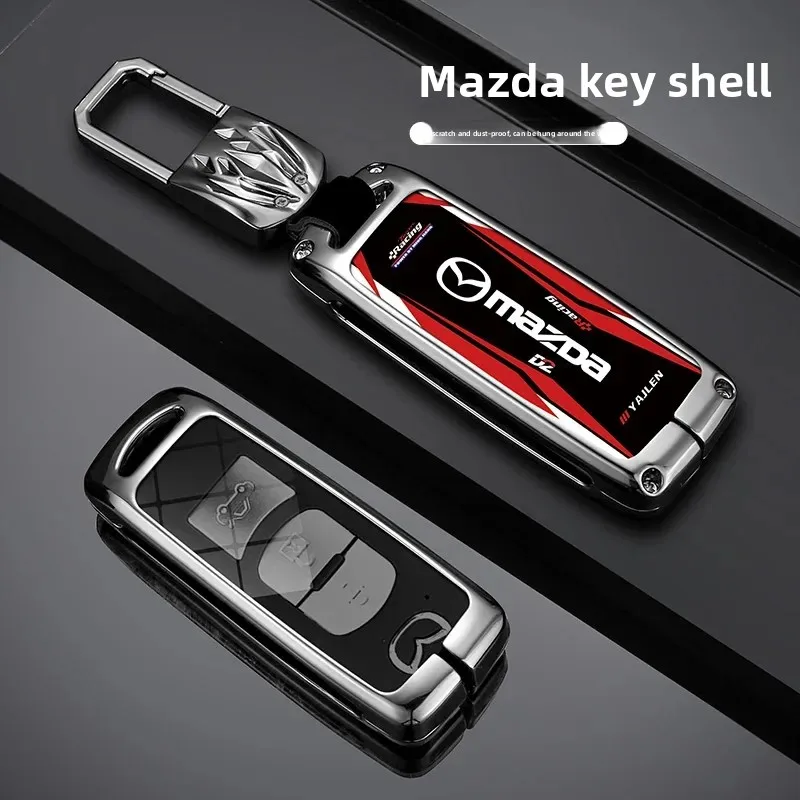 Fashion Racing Style Design Car Key Case Cover Key For Mazda 2 3 6 Atenza Axela Demio CX-5 CX5 CX-3 CX7 CX-9 2015 2016 2017 2018 view 3