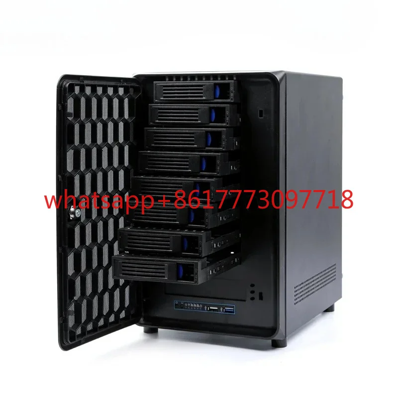 8-bay NAS chassis, 8-bay NAS hot swappable ITX mini tower home network storage chassis
