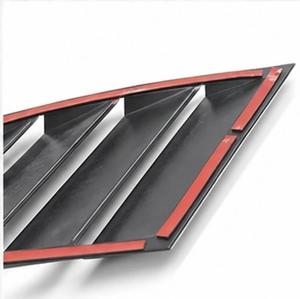 ABS Car Rear Window Blind Louvers Black Stepped Design Protective Vent Trim Panel Lightweight Durable Car Shutters