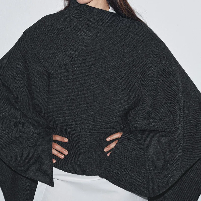 Neue Ankunft Herbst Casual Lose Einfache Asymmetrische Kragen Gugel Ne Mantel frauen Faion Oberbekleidung Ele Sli Design