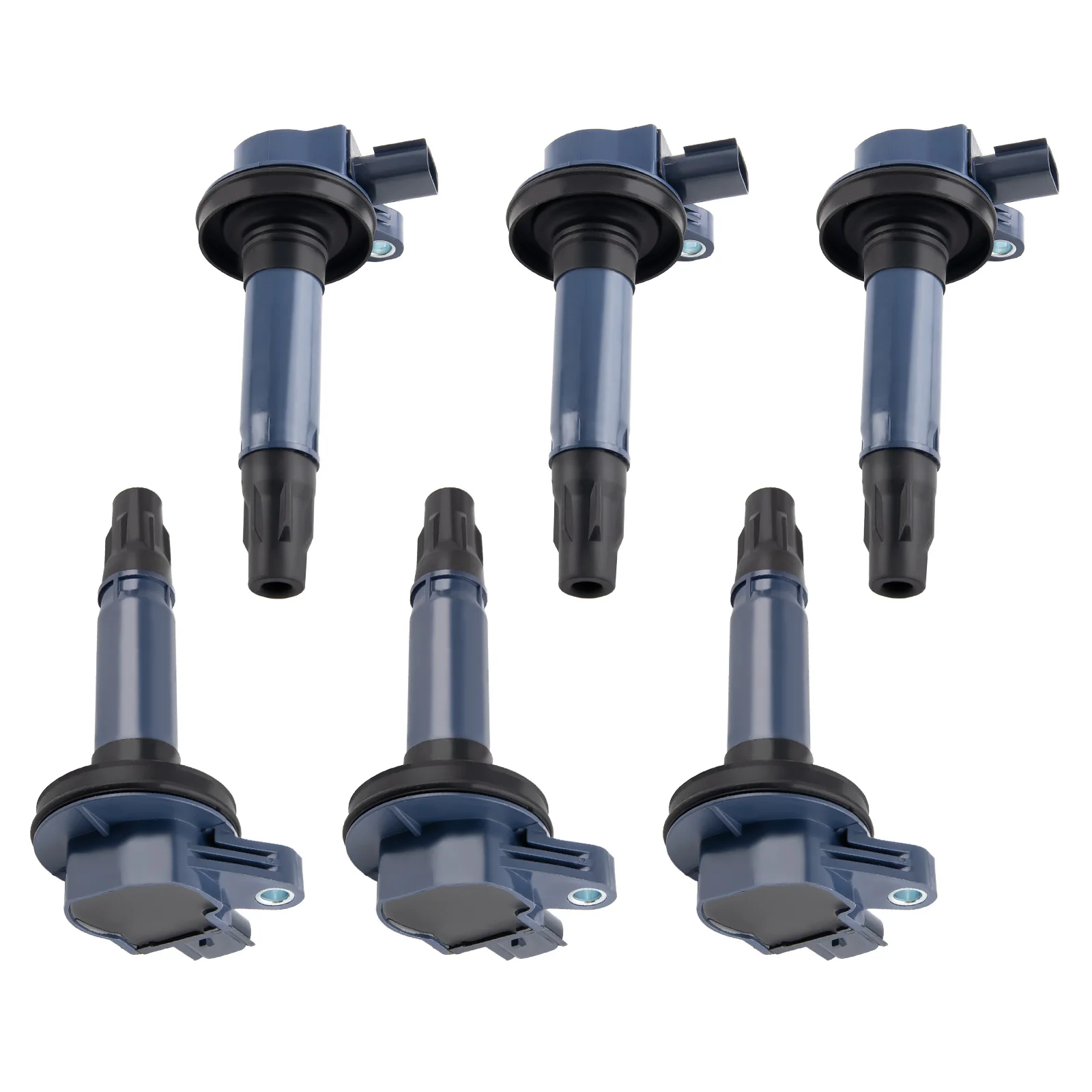 คอยล์จุดระเบิด 6 ชิ้น + หัวเทียน 6 ชิ้นสําหรับ Ford Edge Explorer Mazda Lincoln UF553