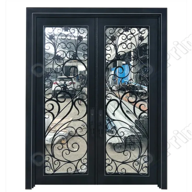 بوابات معدنية ذات تصميم علوي، بوابة من الحديد المطاوع التقليدية، تصميم بوابة من الحديد المطاوع عالي الجودة #1