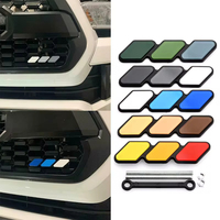 3 Colors Grille Badge Emblem For Toyota Tacoma Tundra 4Runner TRD Highlande Rav4 CHR Strip Air Inlet Auto Car Accessories