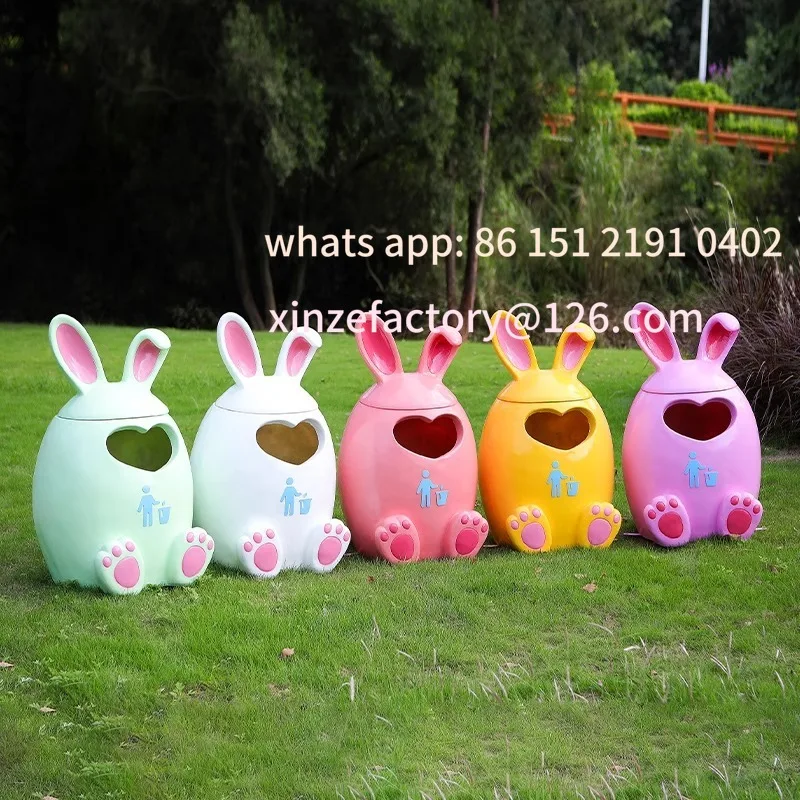 

Customizable outdoor park trash can scenic shopping mall