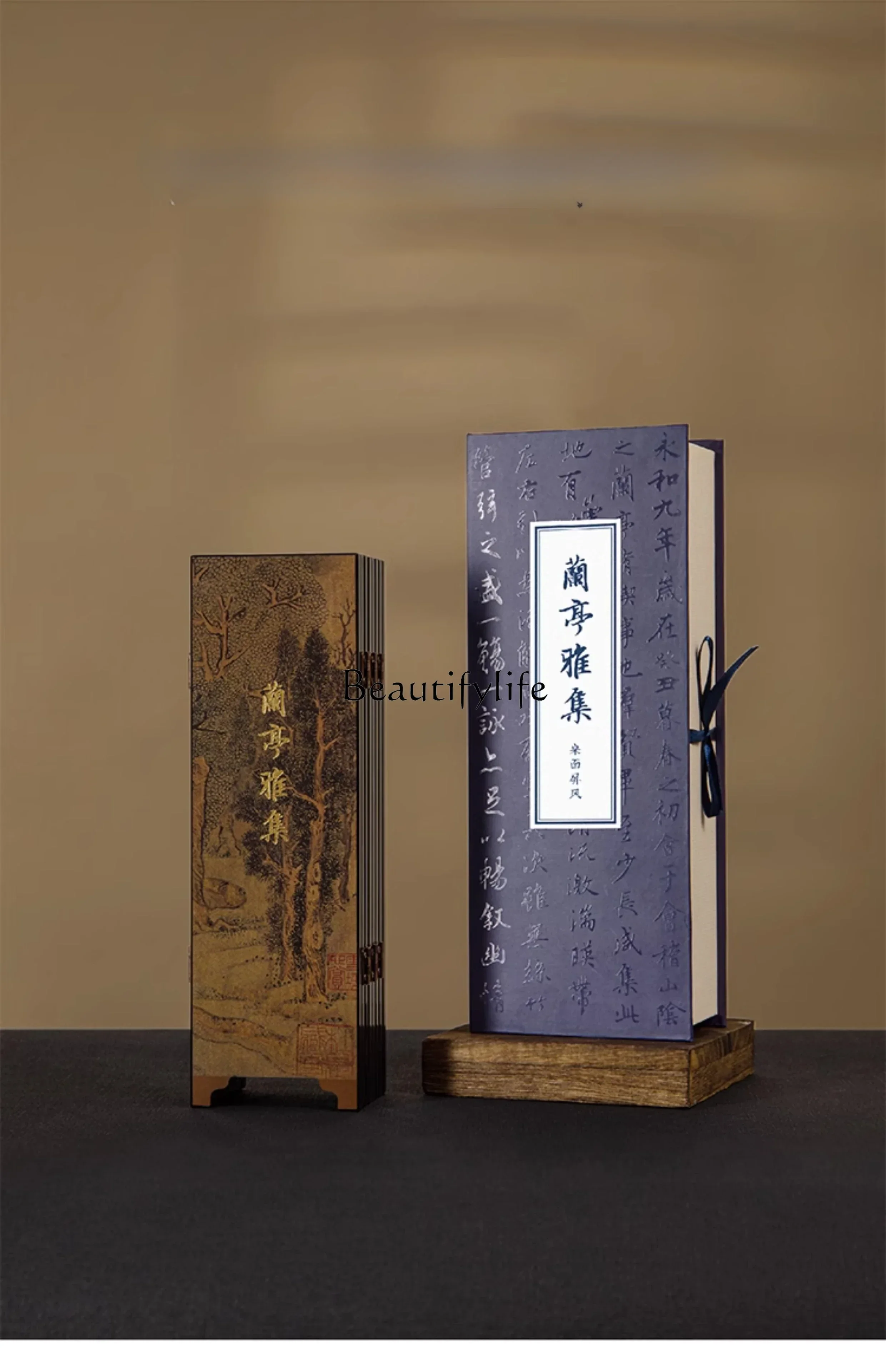 Desktop Small Screen with Sequence, Ancient Style Decoration, Cultural and Creative, National Style, Housewarming