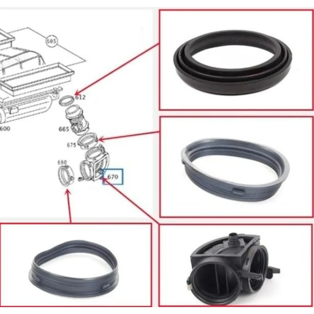 

OEM 1121400218 Air Flow Meter Intake Pipe Elbow Sealing Ring Rubber Seal for Mercedes Benz W220 S280 S320 S350 M112 1999-2004