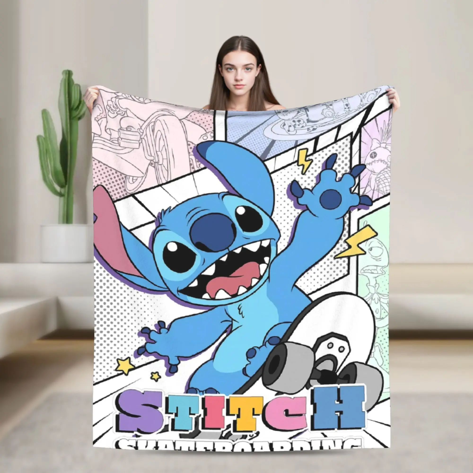 

Stitchs and Angel Blanket Multi-size Soft and Lightweight Throw Blankets for Sofa Couch and Bed