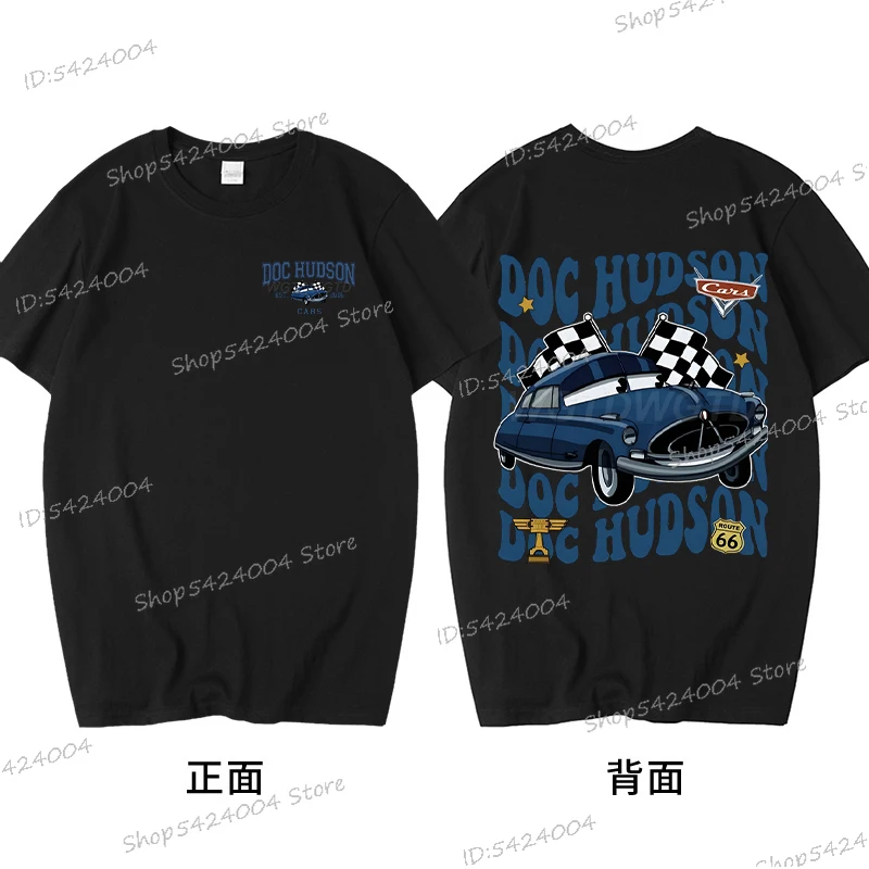 خمر سيارة طباعة تي شيرت القطن الكرتون موضة قصيرة الأكمام الشارع الشهير الرجال النساء سيارة عاشق أنيمي تي شيرت الجولة الرقبة التي شيرت