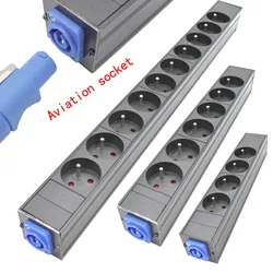 Power Strip Network Cabinet Rack Smart Schuko Powerlink box Power amplifier audio 3P Aviation plug 2/4/6/8/10 AC France SOCKET