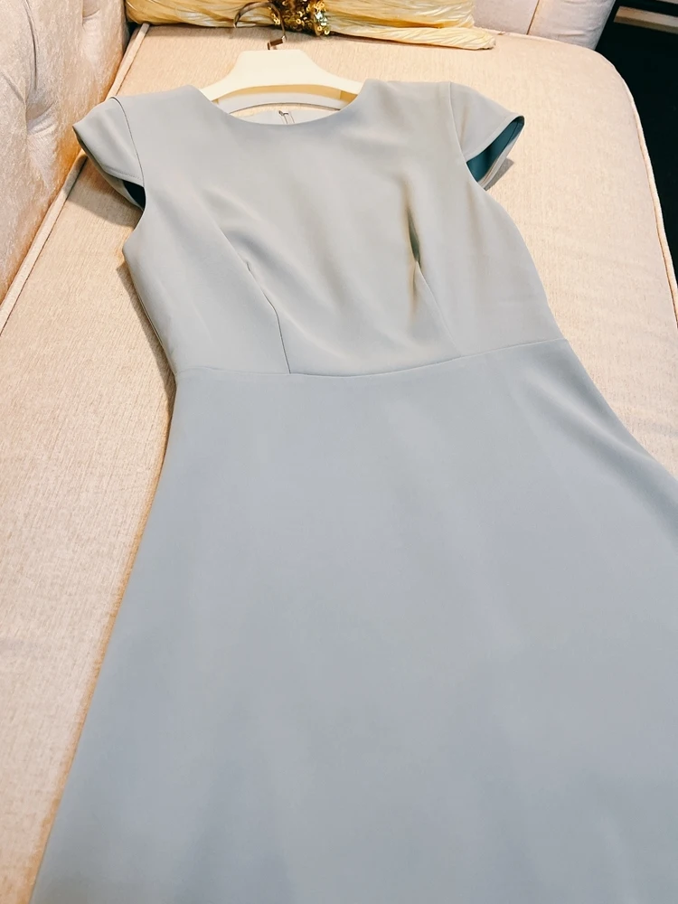 Ele ort Dr. 2024, neuer Stil für Damen, hohe Taille, A-Linien-Rock, schlankmachende Passform, Sommer-Arbeitskleidung, leichte Maturi Faion