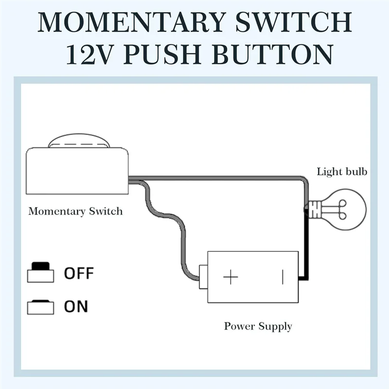 A11E-12V/24V Mini Momentary Push Button ON/Off Switch, Surface Mount, Easy Installation For Electronic Experiment