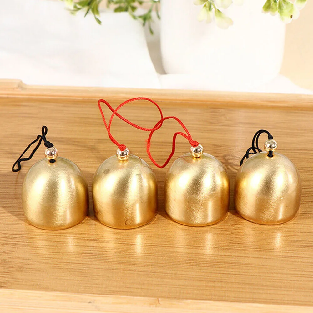 Christmas Pure Copper Metal Bell Decoration Xmas Party Bells Pendant Brass Door Bell DIY Material Wind Chimes Crafts Accessories