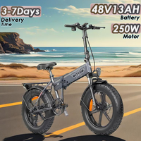 ENGWE EP-2 Boost Electric Bicycle 250W Motor 48V13AH Removable Battery E-Bike 20-Inch Fat Tire All Terrain Folding Electric Bike
