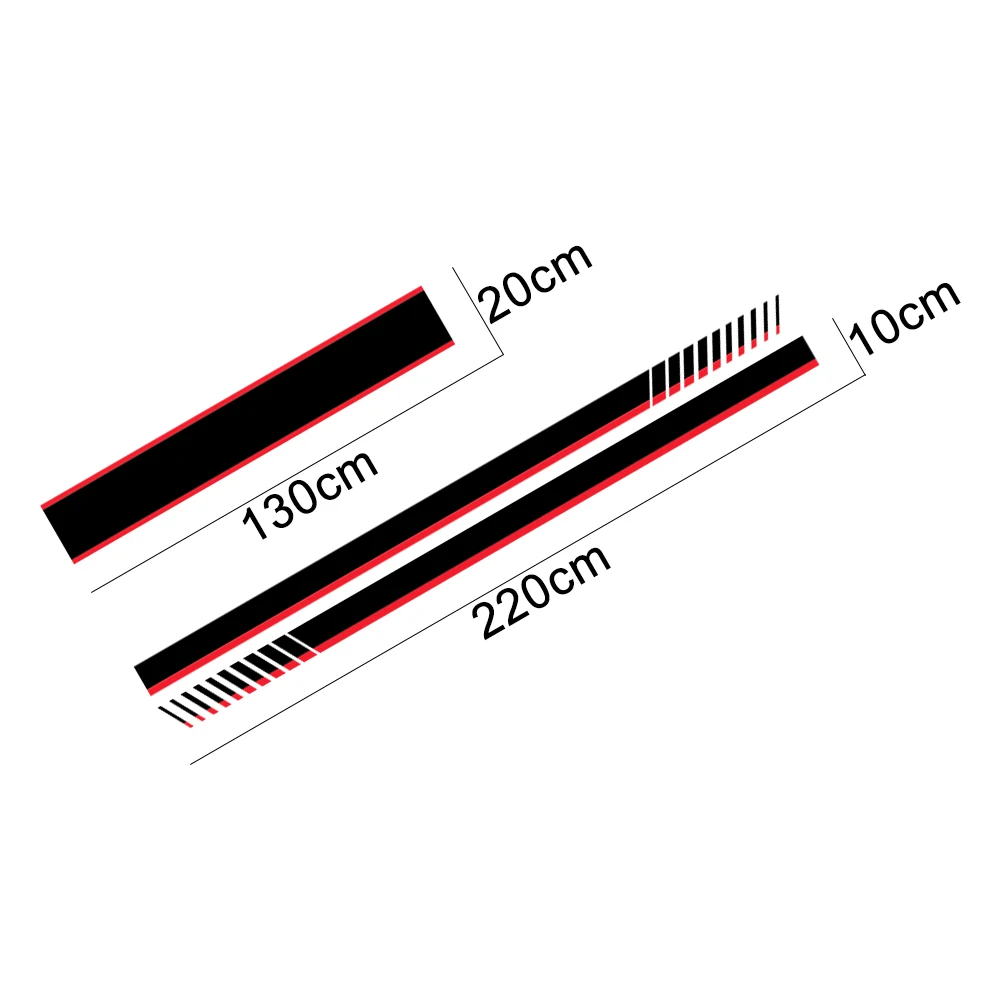 العالمي ملصقات السيارات ل الباب الجانب تنورة ، شرائط طويلة ، الفينيل فيلم الشارات ، هود ، خط الديكور ، السيارات ضبط الملحقات ، الرياضة نمط