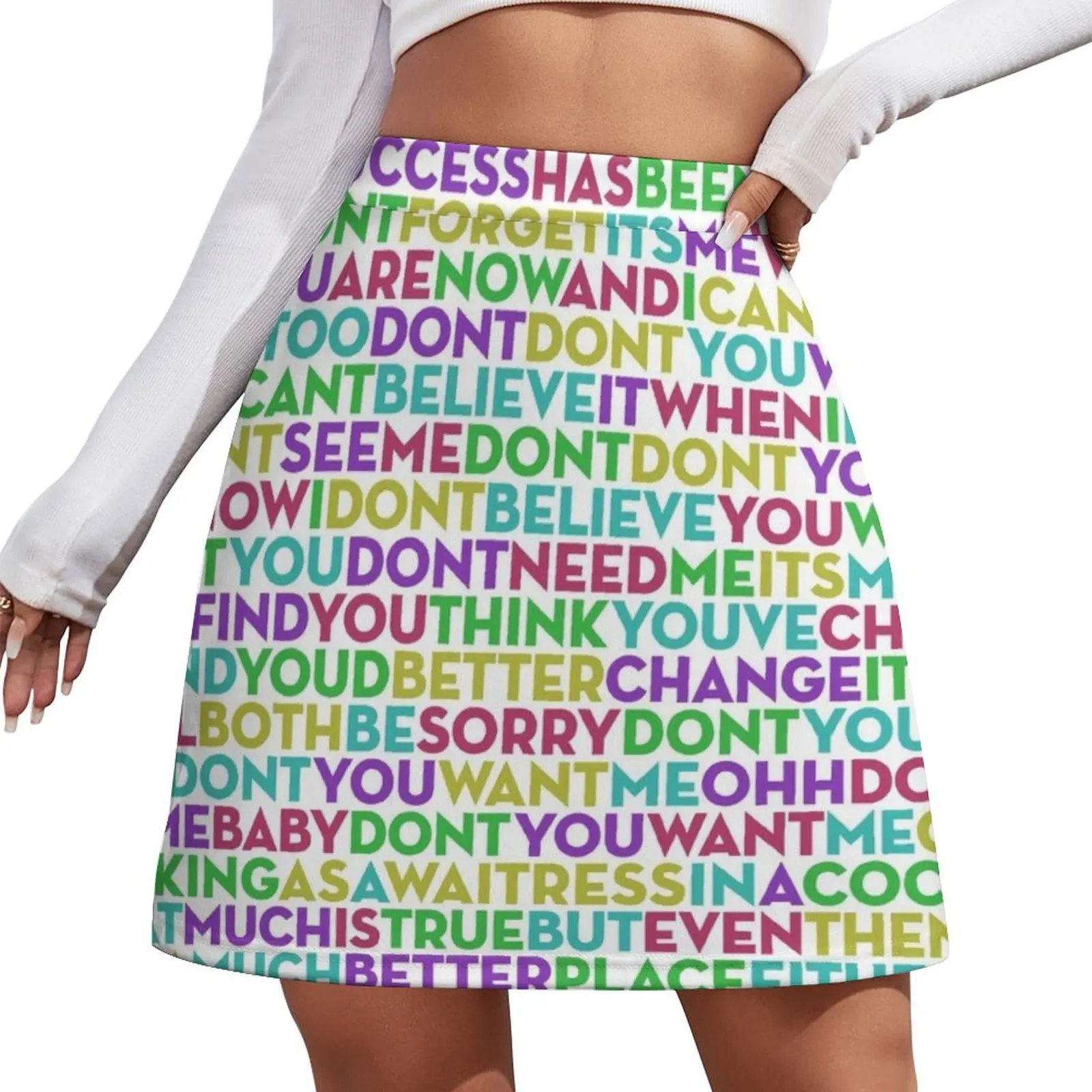 

Don't You Want Me - The Human League (lyrics) v.1 Mini Skirt Skort for women Mini Skirt