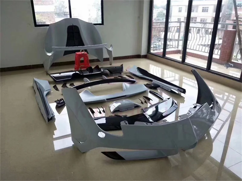 For Ferrari 488 upgrade Misha style resin primer body kit front bumper rear bumper side skirt cover
