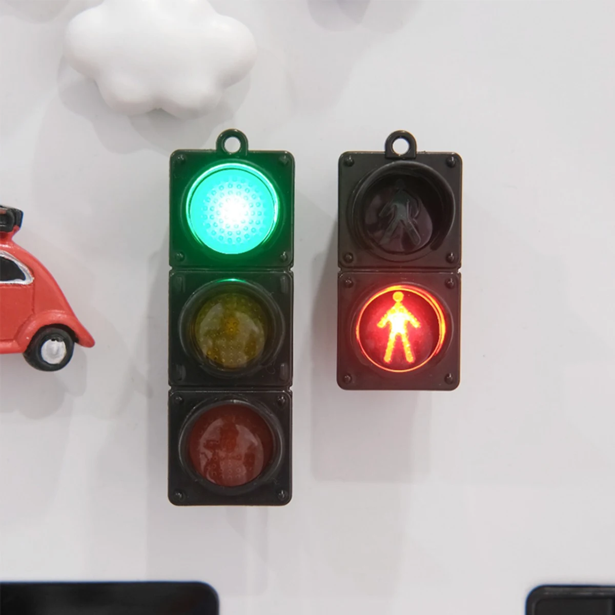 Refrigerator Magnets, Magnets, 3D Stereo Refrigerator Magnets, Simulated Traffic Light Refrigerator Magnets, Light-Up Refrigerator Magnets, Refrigerator Decoration, Home Decoration