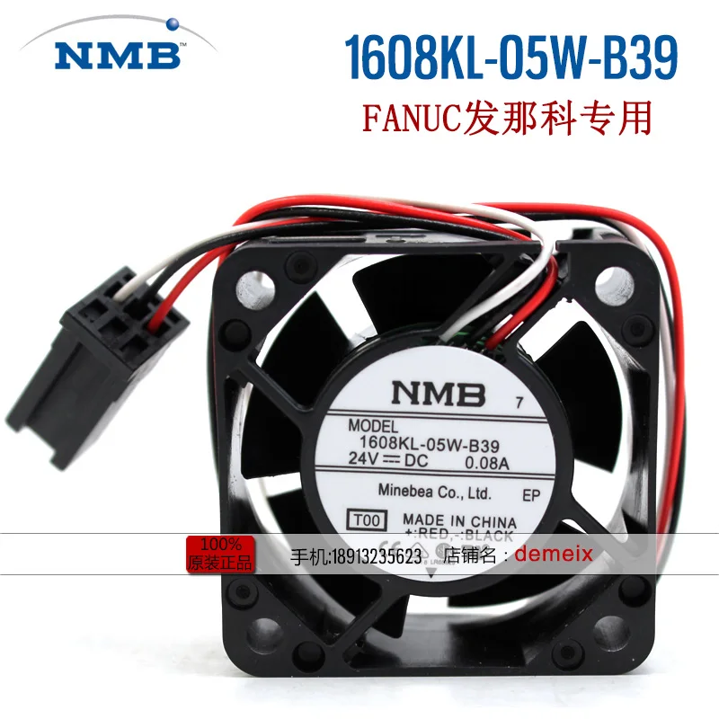

NEW NMB-MAT NMB 1608KL-05W-B39 4020 24V 0.08A FOR FANUC cooling fan