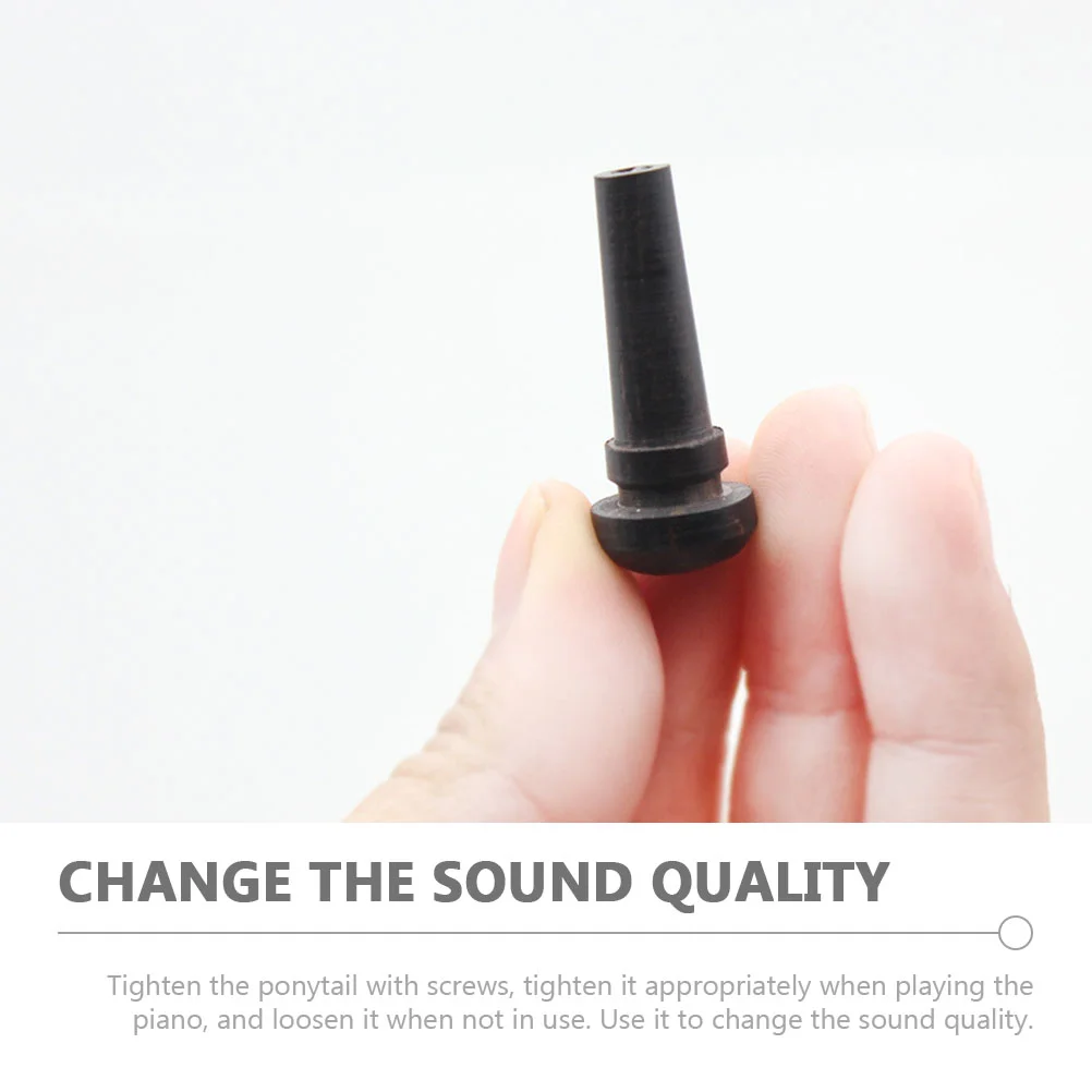 3 Pcs Violin End Nail Endpin Musical Instrument Peg Bridge Wooden Ebony Tailpiece Ebony String Instrument Accessories 