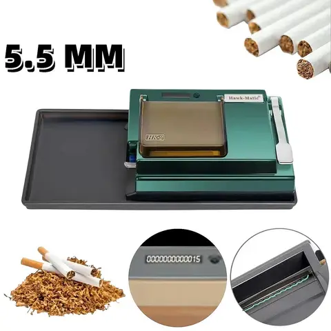 Original HK-2 Automatic Cigarette Rolling Machine 5.5/6.5/8.0mm Tube Electric Tobacco Injector Filling Maker Smoking Accessories