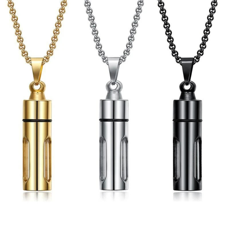 

Clear Tube Bottle Necklace Diffuser Necklace Pendant Necklace