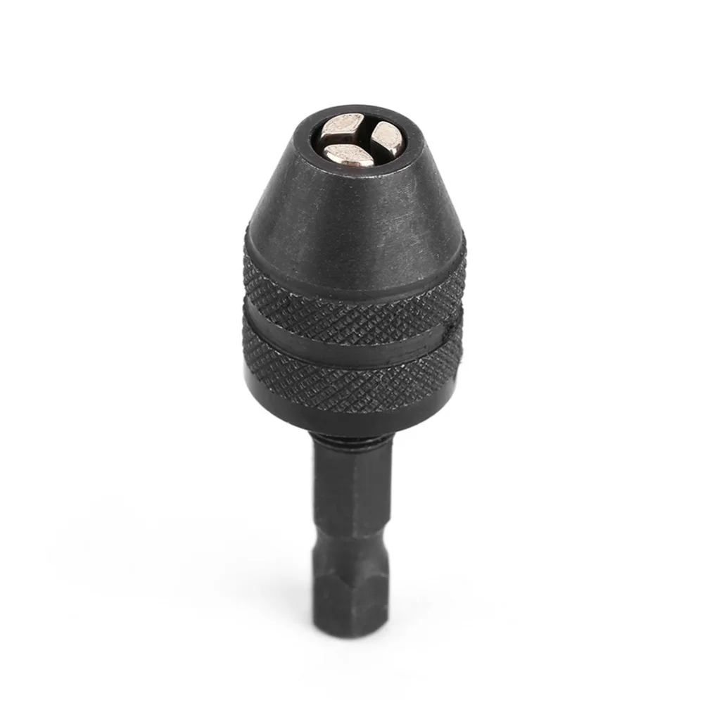 

Keyless 3-Jaw Carbon Drill Chuck Black Drilling Adapter Converter Hand Drill Bits Reliable Support Instant Conversion