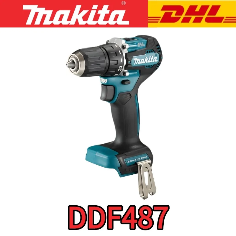 100% Makita DDF487 DDF487 18V Schroevendraaier Borstelloze Boormachine Slagboormachine Elektrisch Gereedschap Makita 18V Accu
