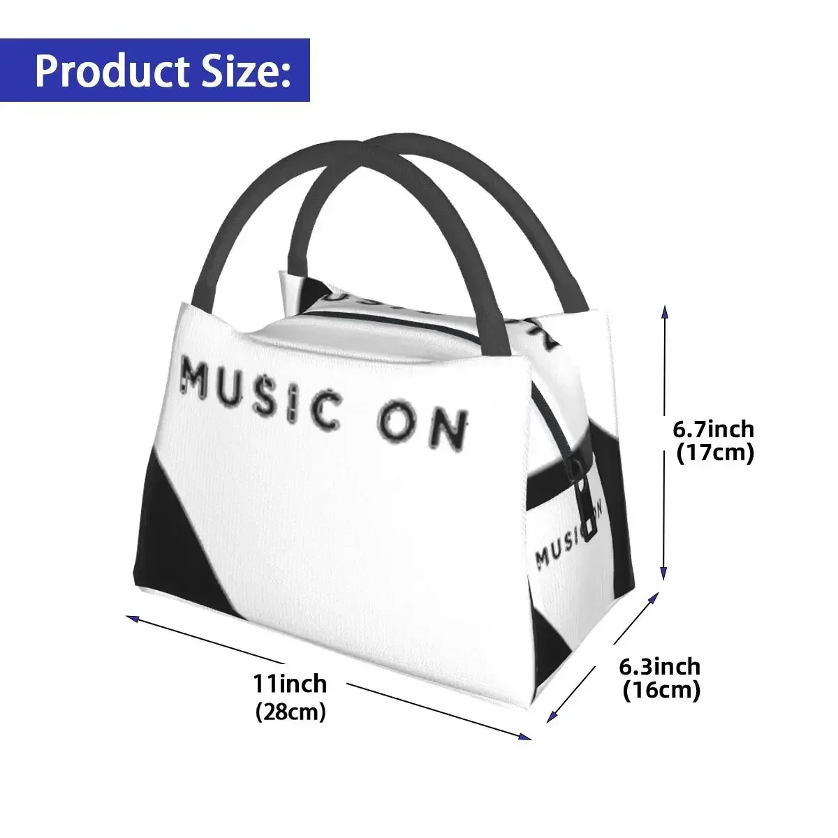 Music On - Marco Carola Ibiza Dance Portable insulation bag for Cooler Thermal Food Office Pinic Container