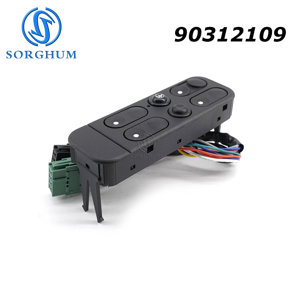 

SORGHUM 90312109 1240600 For Opel Vectra A 1988-1995 Electric Power Window Switch Window Lifter Master Control Regulator Button