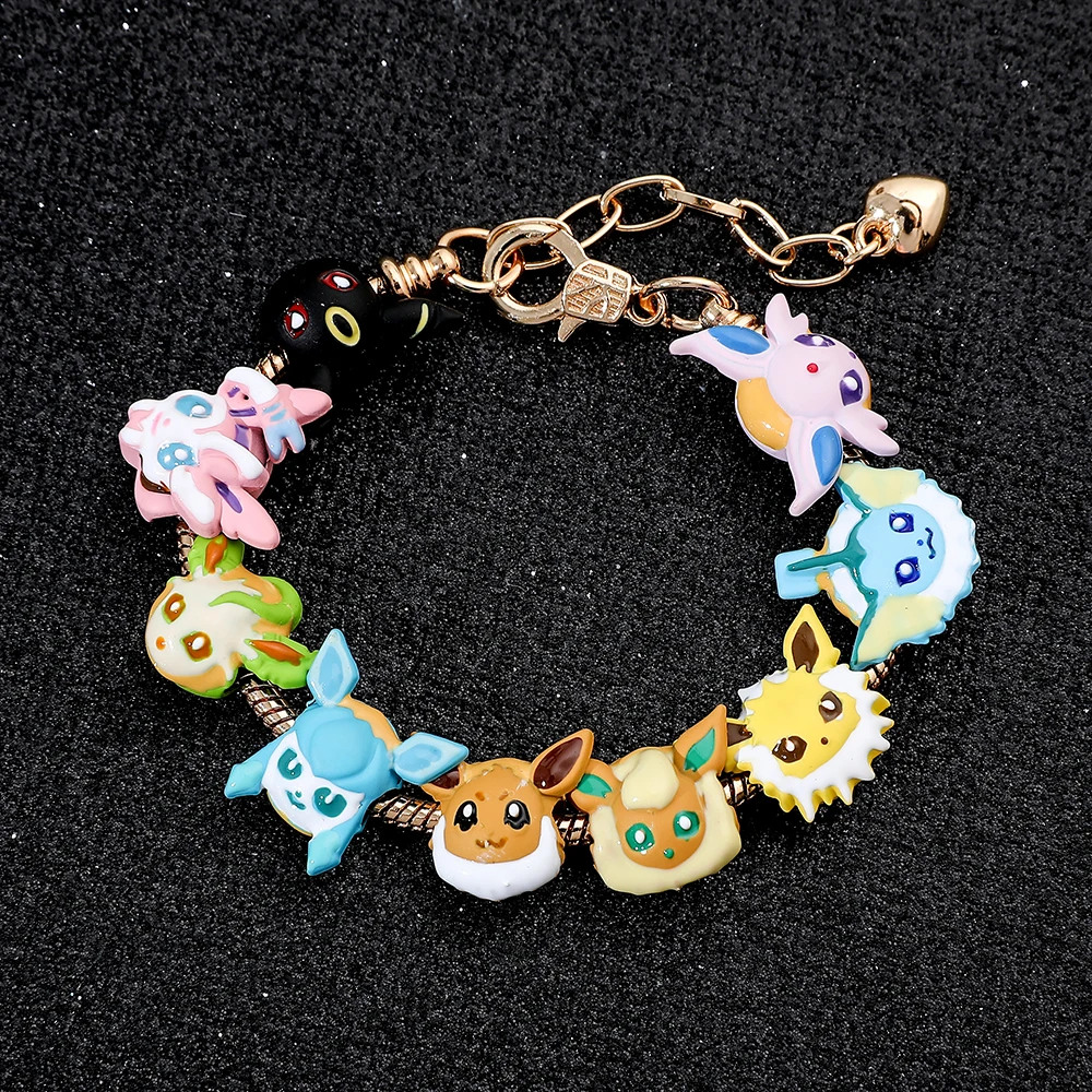 Pokemon Ibrahimovic Enamel Beads Bracelet Fashion Creativity Small Fresh Jewelry Bangle for Women Cute Cartoon Accessories Gifts