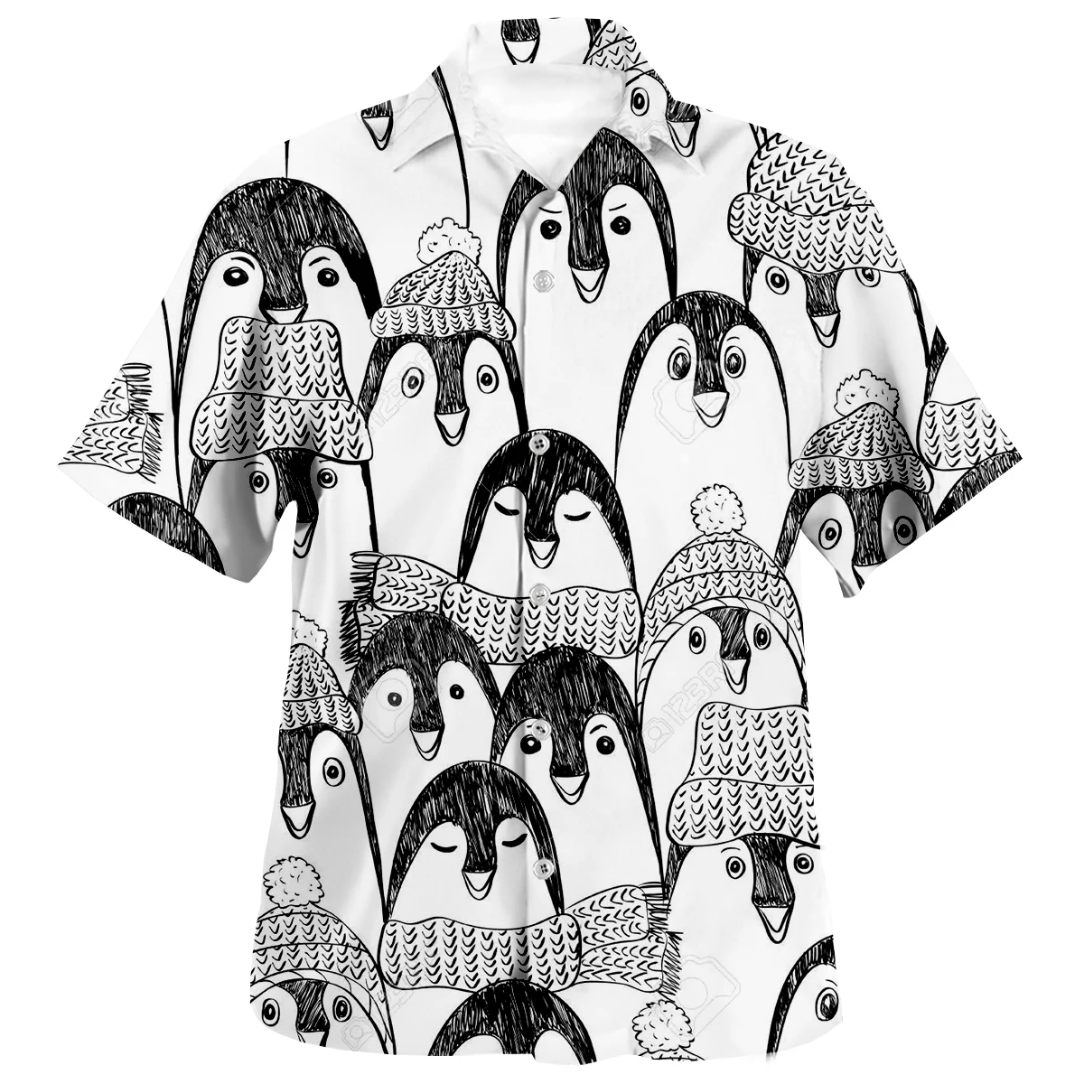 

2025 Summer Men's Hawaiian Shirts Psychedelic Mushroom Print Loose Breathable Short Sleeve Party Beach Vacation Male Top