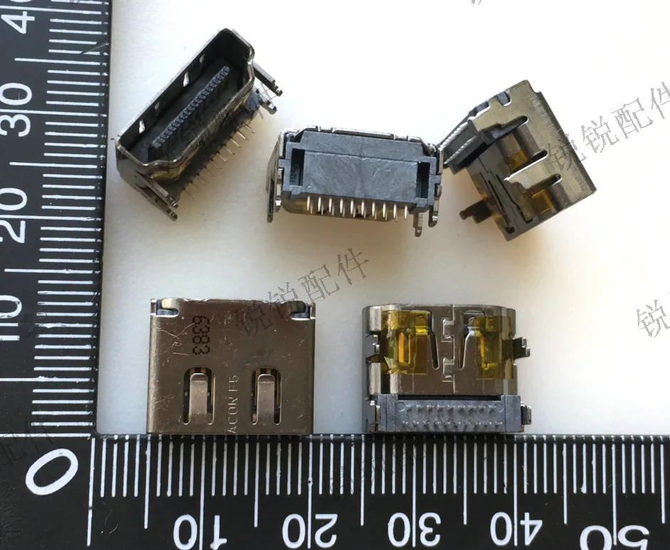 Fro HDMI 19P female seat, notebook, computer high definition interface, socket 90 degree SMT connector